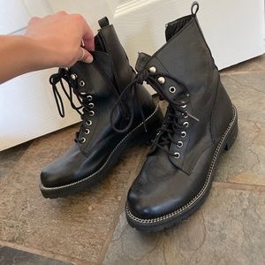 Black Combat boots